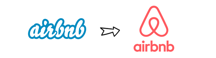 Airbnb old logo vs new identity logo
