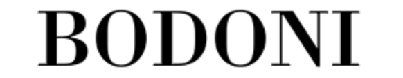 the Bodoni font