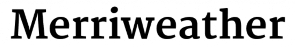 merriweather font