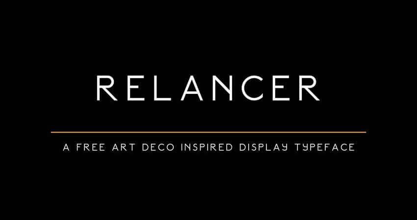 Relancer Art Deco Display Typeface- free font- 
