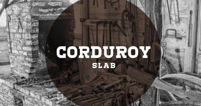 Corduroy Slab Regular- free font 