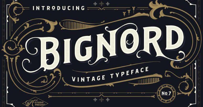 Bignord- free font- Which Were The Very Best 20 Fonts In 2019