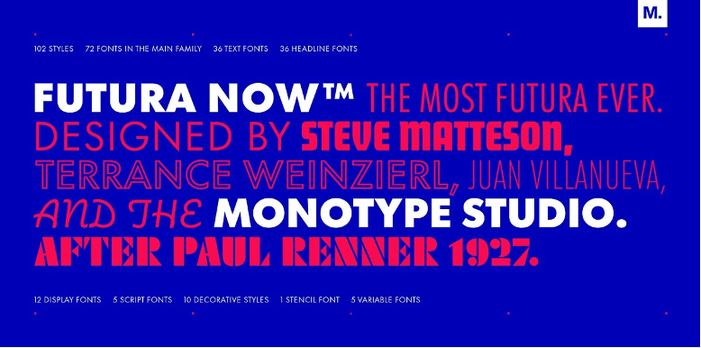 Futura Font Redesign example