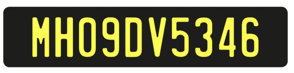 Number Plates Colors In India