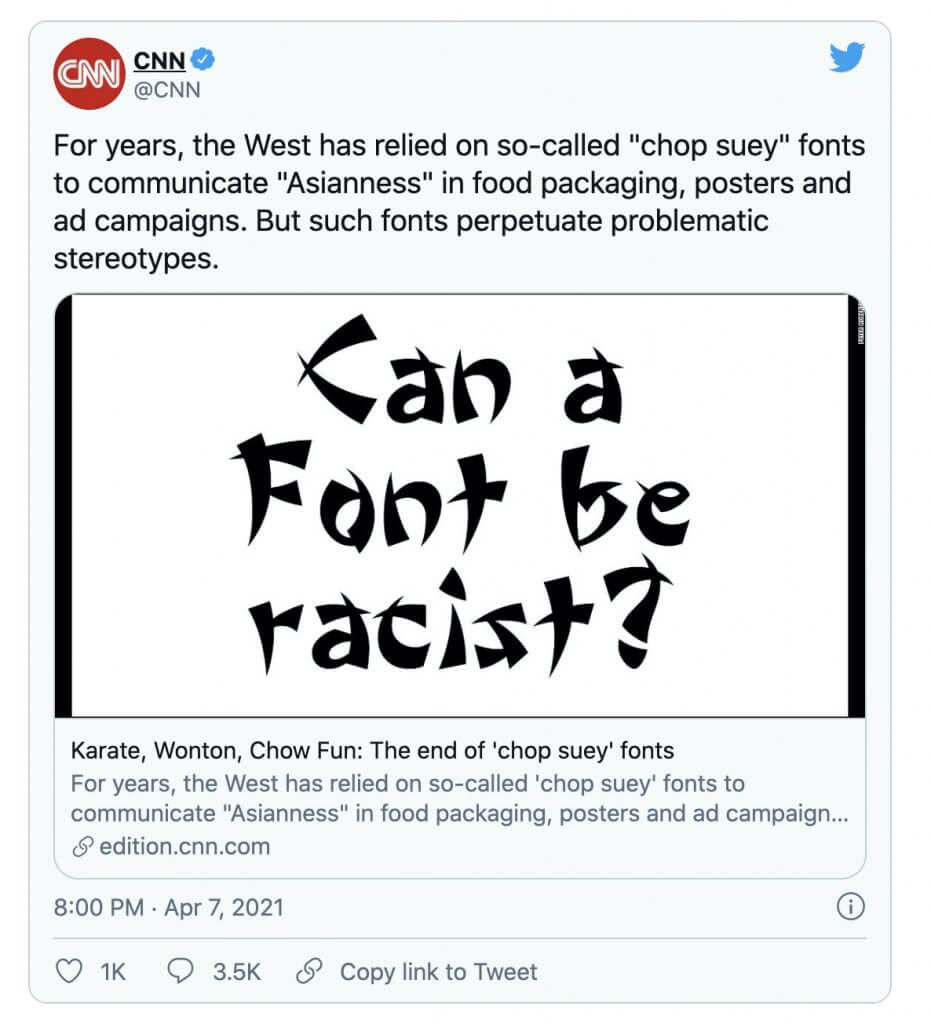 CNN's Problem With "Racist" Chop Suey Font