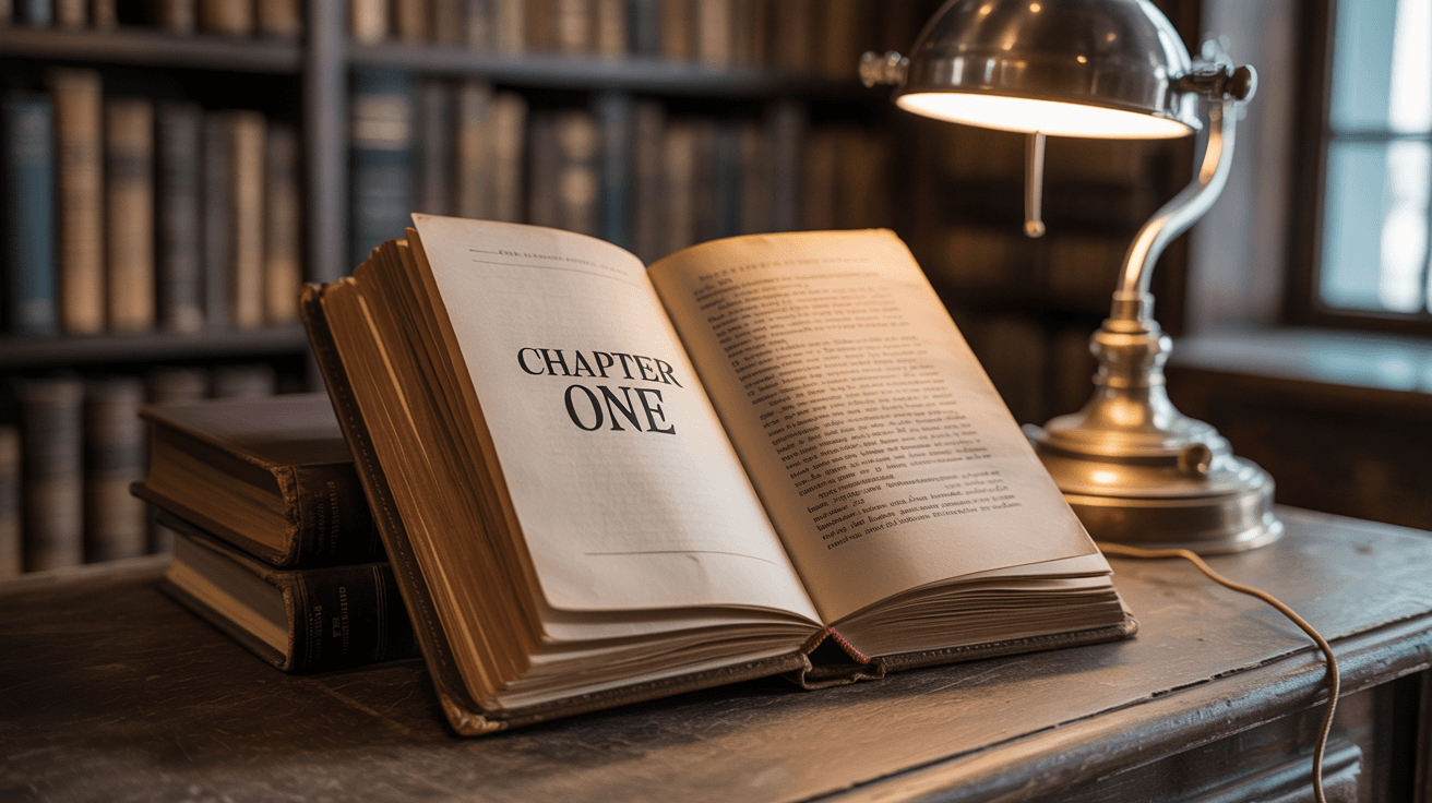 Example of font pairing in a printed book, showcasing readability and elegance.