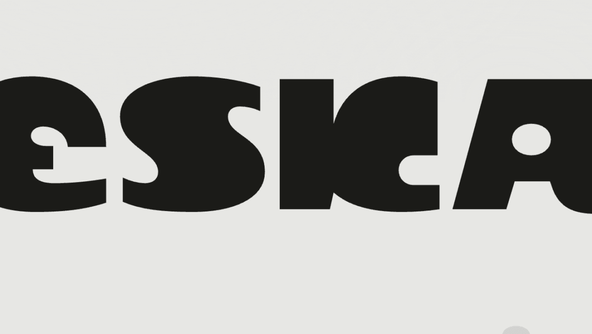 Eska font, designed in 1975 by Maria Eska